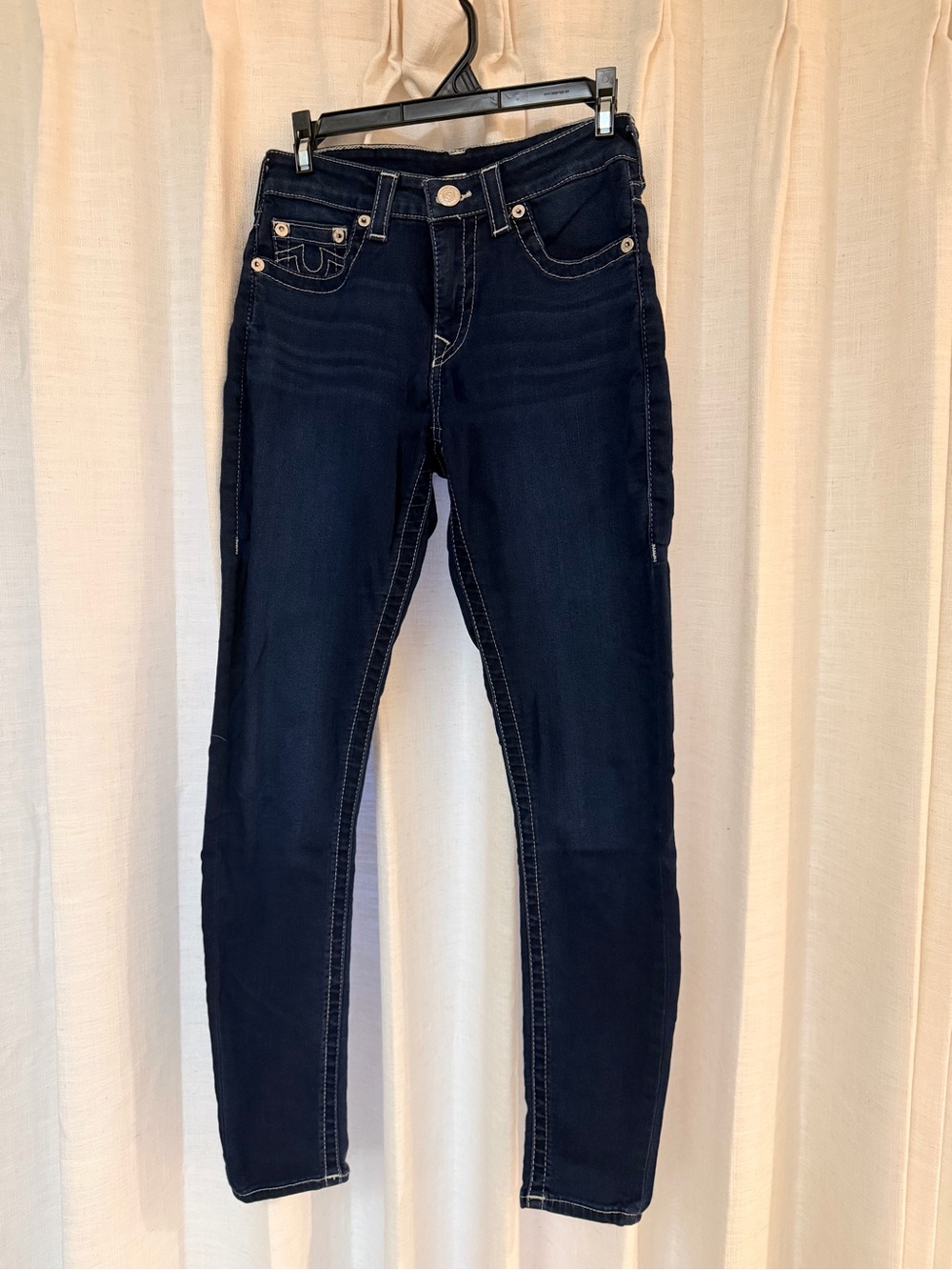 True Religion Women’s Dark Indigo Skinny Jeans Size 27